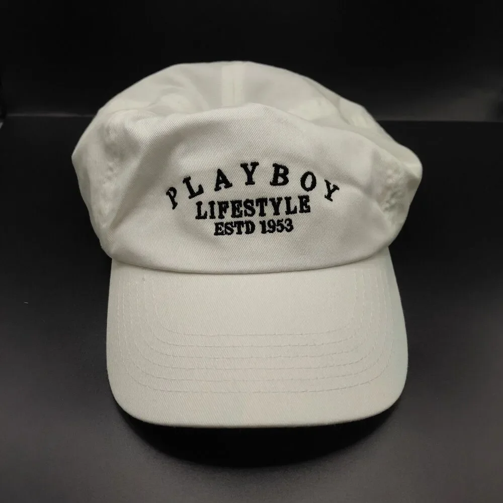 Playboy Lifestyle White Adjustable Cap Misguided